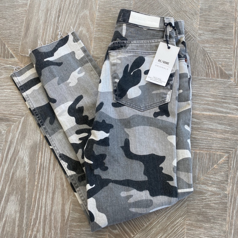 RE/DONE Originals High Rise Ankle Crop Stretch Jeans 25 BNWT